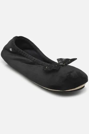 Isotoner Ballerines en microvelours nœud précieux W