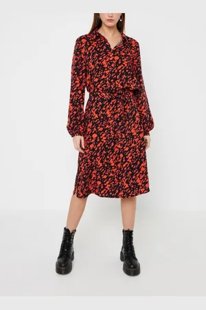 VILA Vilotta Luz L/S Mid Calf Shirt Dress/Su