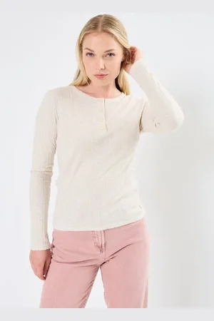 Petit Bateau Tee Shirt ML Iconique Col Tunisien