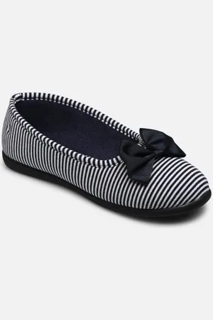 Isotoner Ballerines Ergo Everywear - Jersey Bio Marinière - Grand Nœud W