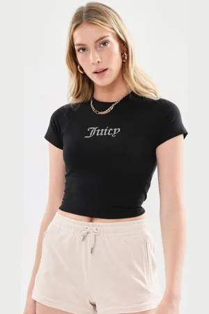 Juicy Couture Shrunken D Tee Diamante