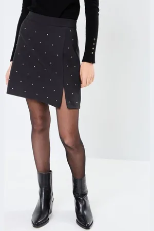 Pieces® Pcpeva Rhinestone Hw Mini Skirt