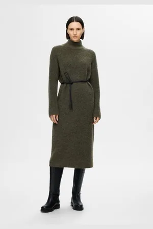 SELECTED SLFMALINE LS KNIT DRESS HIGH NECK NOOS