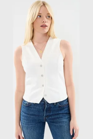SELECTED Slflexia Sl White Denim Vest