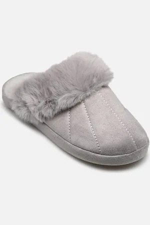 Sarenza Chaussons femme col fourrure