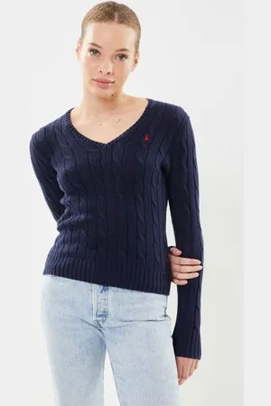 Ralph Lauren Pull col en V torsadé en coton
