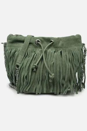 VILA Vinina Suede Bucket Bag/Ef