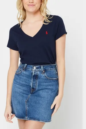 Ralph Lauren T-shirt col en V en jersey