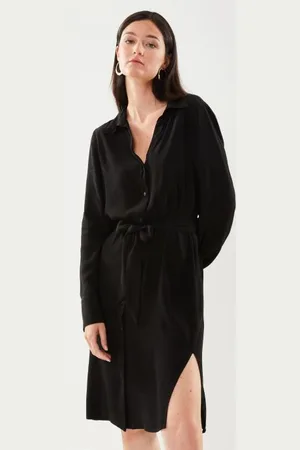VILA Vifini L/S Midi Shirt Dress/Su - Noos