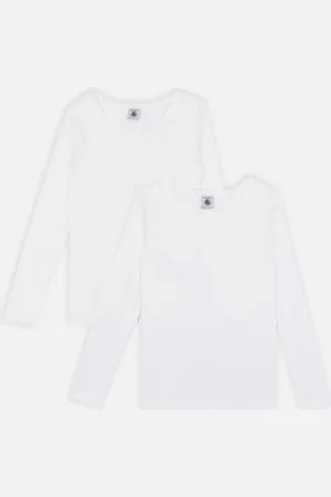 Petit Bateau Lot de 2 Tee-Shirts Manches Longues Fille