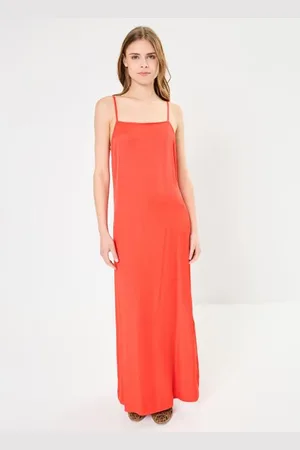 Pieces® Pcsmilli Sl Long Slip Dress Pa Bc