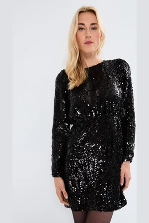 SELECTED SLFARI-COLYN LS SHORT SEQUINS DRESS B