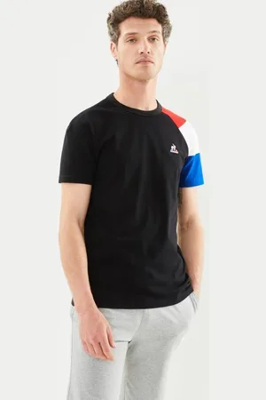 Le Coq Sportif BAT Tee SS N°1 M Black - N.O.W - Bleu Electro - Rouge Electro