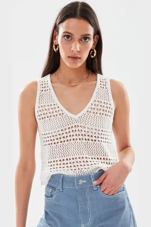 Noisy May Nmlaika S/L V-Neck Knit Crop Top Fwd