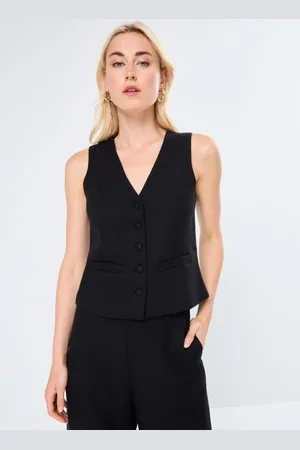 Molly Bracken LADIES WOVEN SLEEVELESS TEDDY JACKET