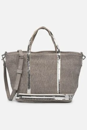 Vanessa Bruno Cabas XS Bandoulière en Lin et Paillettes