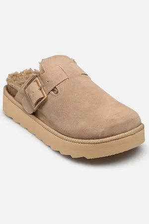Colors of California Cow suede platform sabot