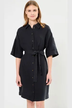 SELECTED Slflinnie 2/4 Short Linen Shirt Dress B