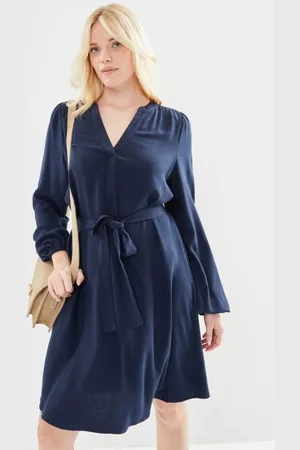 SELECTED Slfviva Ls Short V-Neck Dress Noos