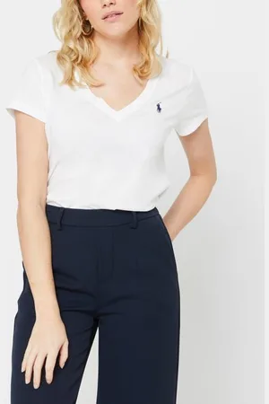 Ralph Lauren T-shirt col en V en jersey