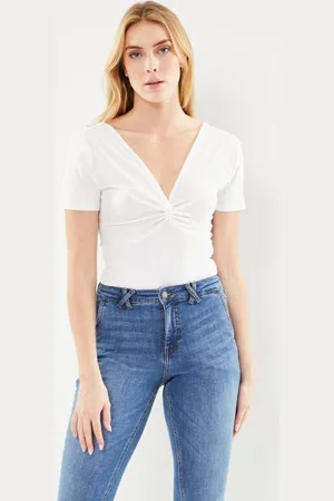 VILA Vicera V-Neck Knot Back 2/4 Body/C27