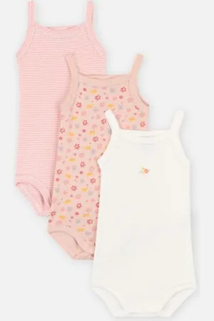 Petit Bateau 3 Bodies A Bretelles - A09Y800