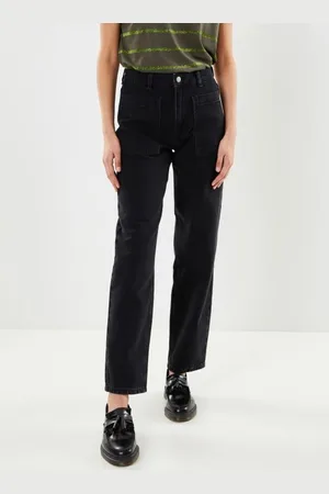 SELECTED Slfkate-Marley Hw Black Str Pocket Jeans