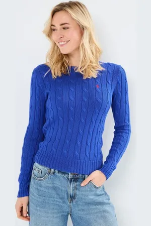 Ralph Lauren Pull torsadé à col rond en coton