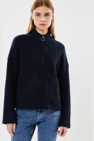 SELECTED Slfsia Ras Ls Knit Zipper Cardigan Noos