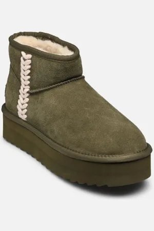 Colors of California Platform boot spike stitching