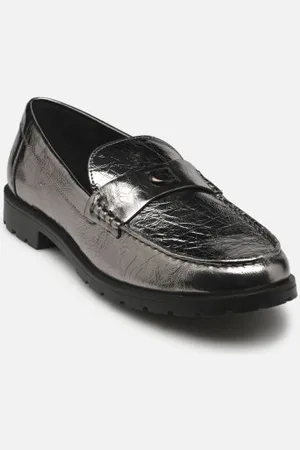 Coach Jocelyn crinkle metallic loafer
