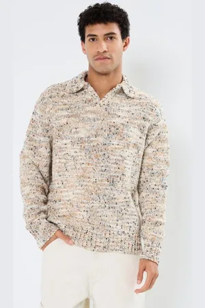 SELECTED Slhcole Ls Knit Relaxed Multi Open Polo