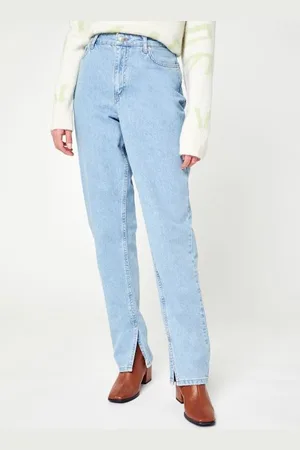 NA-KD High Waist Side Slit Denim N