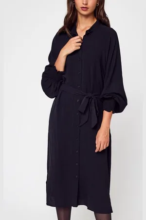 VERO MODA Vmjanni L/S Calf Shirt Dress Wvn Btq