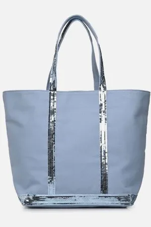 Vanessa Bruno Cabas L Porte Epaule En Toile Coton Et Paillettes