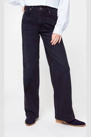SELECTED Slfalice Hw Long Wid Jayes Blac Jeans W