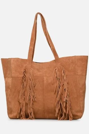Pieces® Nina Suede Fringes Shopper Fc