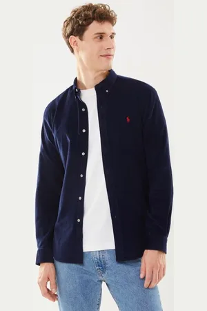 Ralph Lauren Chemise slim coton velours milleraies 710818761