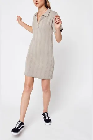 NA-KD Pique Collar Knitted Dress