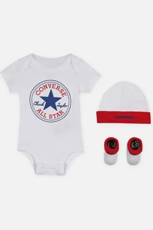 Converse Classic Ctp Infant Hat Bodysuit Bootie Set 3Pk