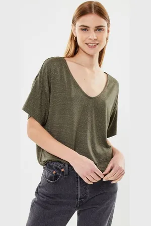 Pieces® Pcbillo Oversized Tee Lurex Stripes Noos