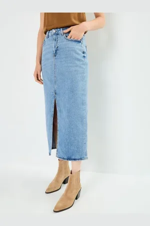 VILA VIJAF HW MIDI DENIM SKIRT-NOOS