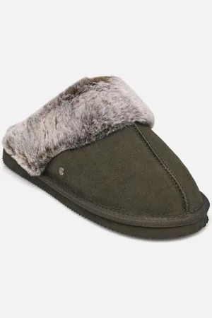 Isotoner Mule Eva – Cuir Et Fourrure W