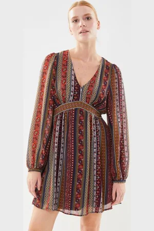 VERO MODA Vmfif L/S Short Border Dress Wvn Lcs