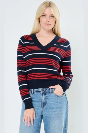 Tommy Hilfiger Tjw V-Neck Stripe Sw DW0DW18652