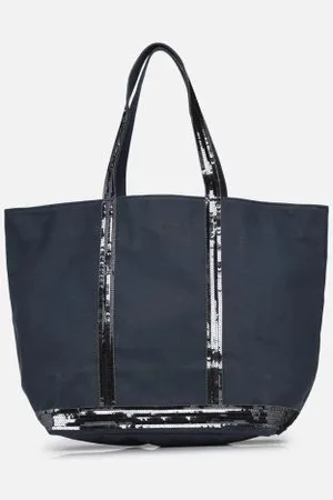 Vanessa Bruno Cabas L Porte Epaule En Toile Coton Et Paillettes