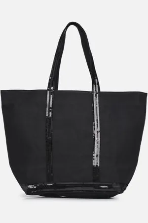 Vanessa Bruno Cabas L Porte Epaule En Toile Coton Et Paillettes