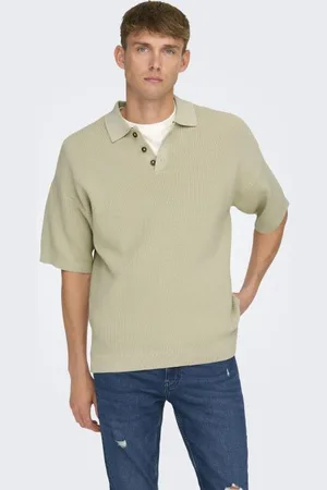 Only & Sons ONSGRIFFIN DS 9 STRUC BTN POLO KNIT NOOS