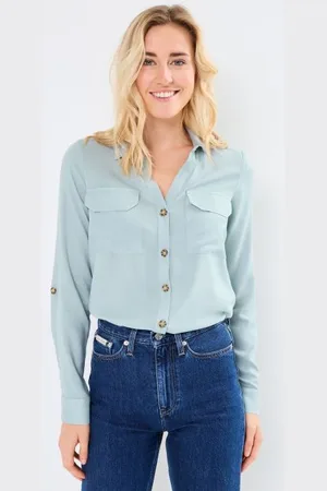 VERO MODA Vmbumpy L/S Shirt New Wvn Ga Noos