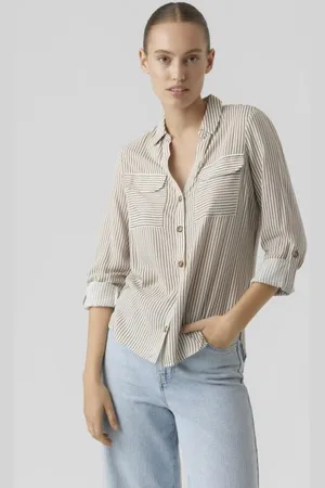 VERO MODA Vmbumpy L/S Shirt New Wvn Ga Noos
